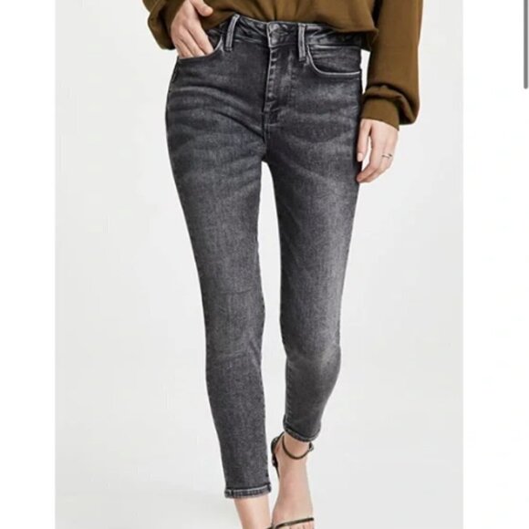 Frame Le One Skinny Jeans Stonewash Black Grey  size 2 - Picture 1 of 11
